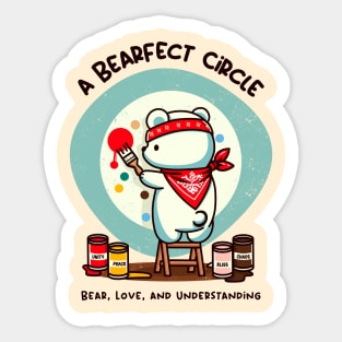 a BEARFECT CIRCLE Sticker